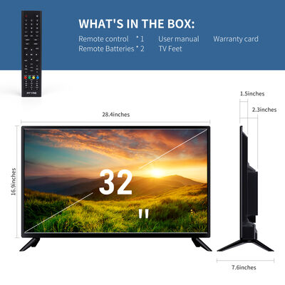 32'' Smart LED TV With Build In DVD Player Dual Channel 8W Speakers Monitor Television